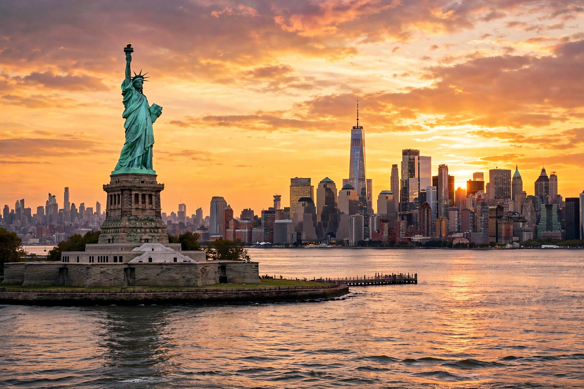 New York City skyline with the Statue of Liberty — NYC travel guide