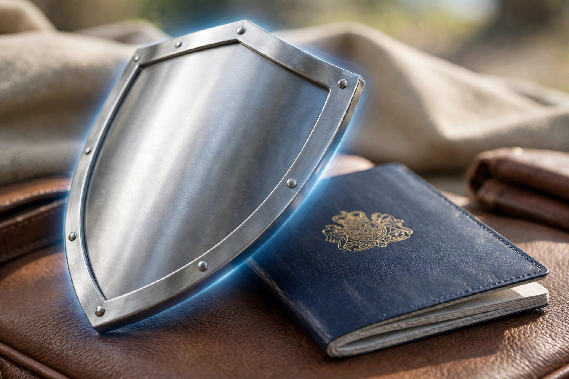 Travel insurance documents with a US passport